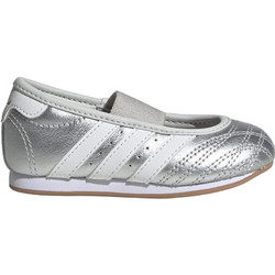 Adidas Taekwondo Παιδικές Μπαλαρίνες Ύφασμα Ανατομικές με Λάστιχο Ασημί KJ8244