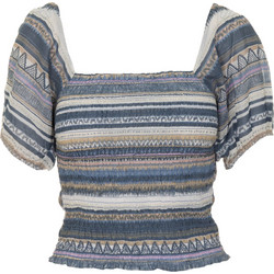 Only Asia Γυναικείο Καλοκαιρινό Crop Top Βαμβακερό Μπλε 15230015