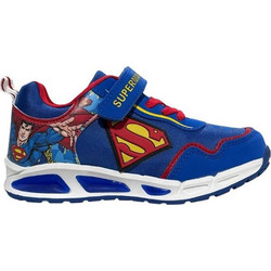 DC Comics Superman Παιδικά Sneakers με Φωτάκια Royal Blue Κόκκινα Κίτρινα W1030018T-0048