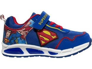 DC Comics Superman Παιδικά Sneakers με Φωτάκια Royal Blue Κόκκινα Κίτρινα W1030018T-0048