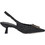 Lara Conte Γόβες Slingback Δερμάτινες με Λεπτό Χαμηλό Τακούνι & Στρας Μαύρες U47000213-6E3