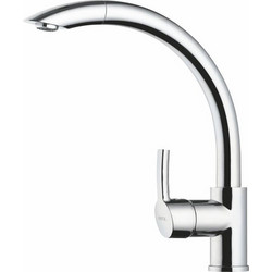 Macart Arwa Surf BP03001033 Μπαταρία Κουζίνας Πάγκου Διπλής Παροχής Ανάμεικτη με Ντουζ Inox