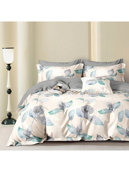 Beauty Home Σετ Σεντόνια Υπέρδιπλα Βαμβακοσατέν 230x260 Memories Art 12692 Μπεζ