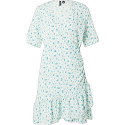 Vero Moda Mini Καλοκαιρινό Καθημερινό Φόρεμα Floral Κρουαζέ Λευκό 10309164