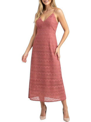 Vero Moda Midi Καλοκαιρινό Βραδινό Φόρεμα Ροζ 10272503