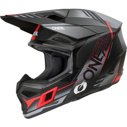 Oneal 3SRS Haze V.26 Black Grey Red Κράνος Μηχανής Motocross