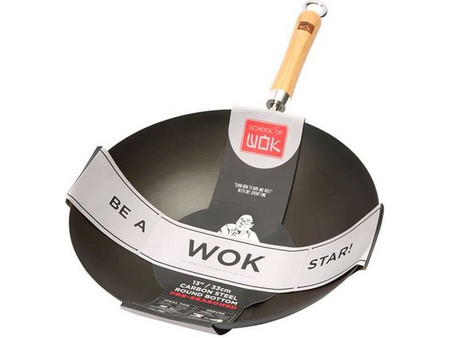 Dexam Wok Ανοξείδωτο Αντικολλητικό 33cm PRE-SEASONED
