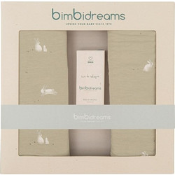 BimbiDreams Σετ Δώρου για Νεογέννητο Αγόρι Bunny Πράσινο Mint 3τμχ