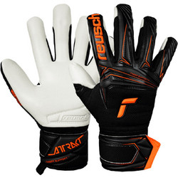 Reusch Attrakt Advance Finger Support Γάντια Τερματοφύλακα με Προστατευτικά Μαύρα Πορτοκαλί 5670210-7783