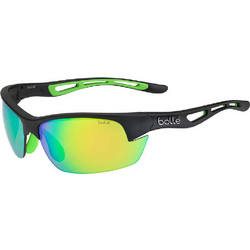 Bolle 12418 Γυαλιά Ηλίου Μάσκα Κοκάλινα Μαύρα με Κίτρινο Φακό