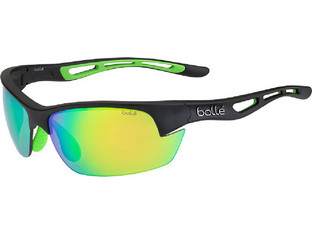 Bolle 12418 Γυαλιά Ηλίου Μάσκα Κοκάλινα Μαύρα με Κίτρινο Φακό