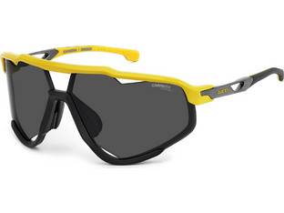 Carrera CA055S 4CW Ανδρικά Γυαλιά Ηλίου Μάσκα Κοκάλινα Μαύρα με Μαύρο Φακό