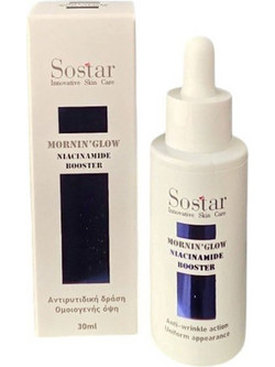 Sostar Mornin' Glow Niacinamide Αντιγηραντικό Ενυδατικό Booster Προσώπου Νιασιναμίδη 30ml