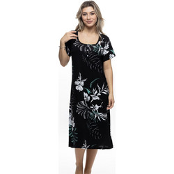 Galaxy Midi Καλοκαιρινό Καθημερινό Φόρεμα Floral Μαύρο 624-26L
