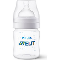 Philips Avent Πλαστικό Μπιμπερό με Θηλή Σιλικόνης κατά των Κολικών 0+ Μηνών Transparent 125ml