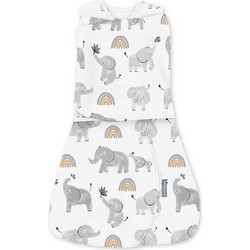 Ingenuity SwaddleMe Arms Free Happy Elephant Πάνα Φασκιώματος Λευκή 17388