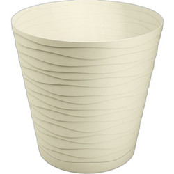 Don-Plast Tedi Γλάστρα Στρογγυλή Πλαστική Μπεζ 25x25cm DT25-02