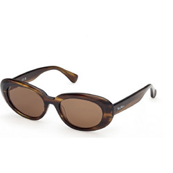 Max Mara MM0196-61N Γυναικεία Γυαλιά Ηλίου Οβάλ Κοκάλινα Καφέ με Καφέ Φακό