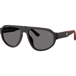 Ferrari FE6027U 75781 Ανδρικά Γυαλιά Ηλίου Aviator Κοκάλινα Μαύρα με Μαύρο Φακό