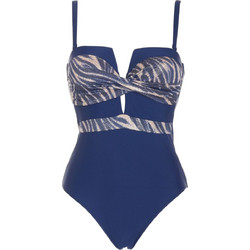 Gsecret Ολόσωμο Μαγιό με Ενίσχυση Animal Print Μπλε BZ77286-38179