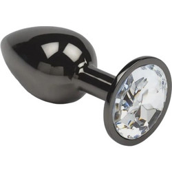 Guilty Toys Large Πρωκτική Σφήνα Diamond Plug 9.3cm Μαύρη Διαφανής