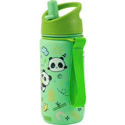 iDrink Panda Παιδικό Παγούρι Θερμός Ανοξείδωτο με Καλαμάκι Πράσινο 420ml