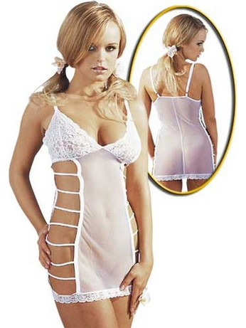 Cottelli Sexy Φόρεμα See Through με Δαντέλα Λευκό 2116990000