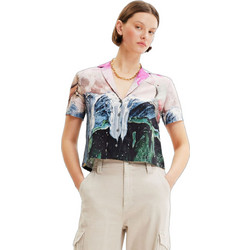 Desigual Colibri Γυναικείο Καλοκαιρινό Crop Top Λευκό 23SWCW47-3062