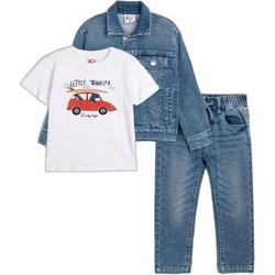 Funky Παιδικό Σετ για Αγόρι Καλοκαιρινό Royal Blue Λευκό 125-395103-1