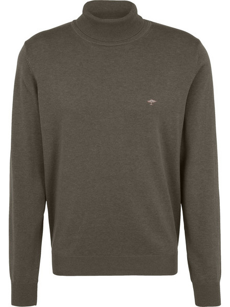 Fynch Hatton Ανδρική Πλεκτή Μπλούζα Ζιβάγκο Καφέ 1221216-860