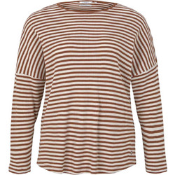 Tom Tailor Γυναικείο Χειμερινό Top Βαμβακερό Καφέ 1026794-27685