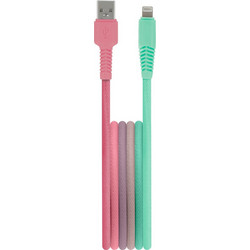 Setty KGA-L-1.52420 Braided USB-A to Lightning Cable 1.5m Turquoise Pink