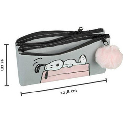 Back Me UP Snoopy Κασετίνα με 2 Θήκες Γκρι 365-10150
