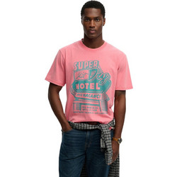 Superdry Ανδρικό Αθλητικό T-Shirt Ροζ M1012360A-2LP