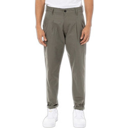 Cover Willy Ανδρικό Παντελόνι Chino Ελαστικό Κανονική Εφαρμογή Χακί LM111-OLV