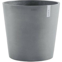 Ecopots Amsterdam 50 Γλάστρα Στρογγυλή Πλαστική Γκρι Μπλε 60x56cm 31635-4651