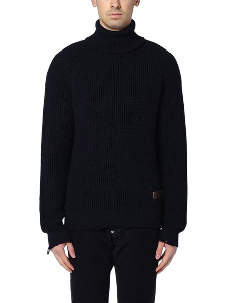 Dsquared2 Ανδρική Πλεκτή Μπλούζα Ζιβάγκο Μαύρη S74HA1473D13040