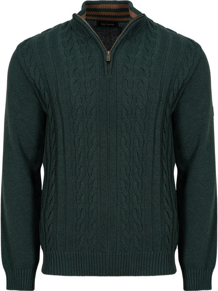 Guy Laroche Ανδρικό Πουλόβερ με Φερμουάρ Χακί GL2329209