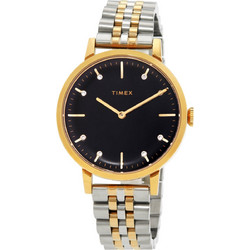 Timex Γυναικείο Ρολόι με Ασημί Χρυσό Μεταλλικό Μπρασελέ TWH6Z3310