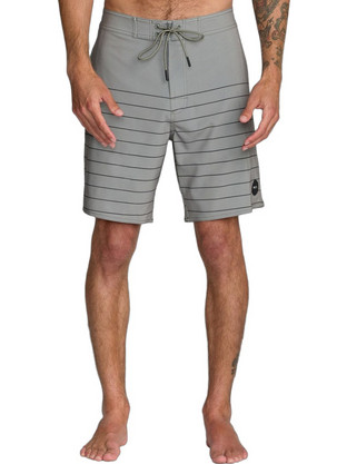 RVCA Steady Stripe Ανδρικό Μαγιό Βερμούδα με Σχέδια Γκρι 23A081603-RV0