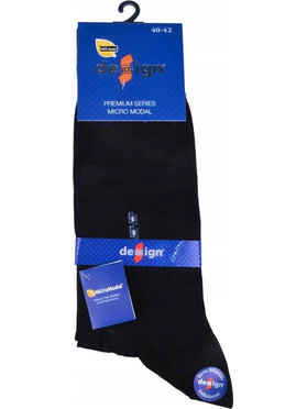 Design Ανδρικές Κάλτσες Ψηλές Μαύρες 1351