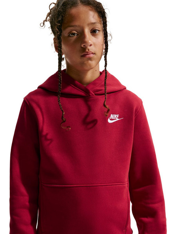 Nike Παιδικό Φούτερ με Κουκούλα Κόκκινο FD3000-608