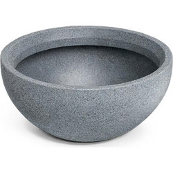 Next Molio Γλάστρα Στρογγυλή Πλαστική Γκρι 40x16.5cm 33560-08