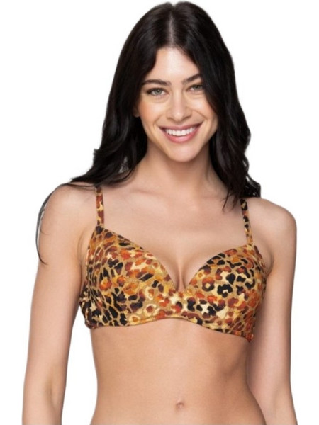 Luna Bikini Top Animal Print Πορτοκαλί 94822