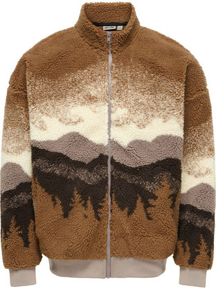 Only Ανδρικό Μπουφάν Χειμωνιάτικο Bomber Καφέ 22039531