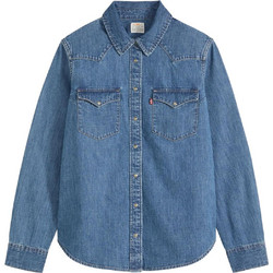 Levi's Μακρυμάνικο Γυναικείο Πουκάμισο Τζιν Mονόχρωμο Μπλε 007WT-0000
