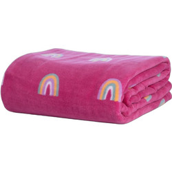 Nef-Nef Rainbow Mood Παιδική Κουβέρτα Fleece 160x220 Φούξια