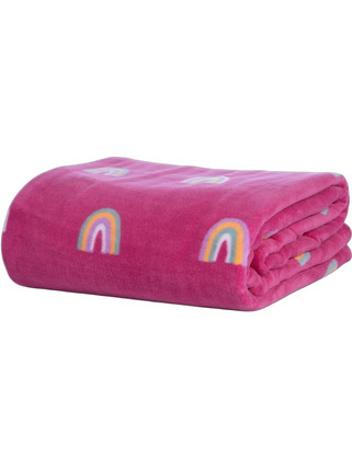 Nef-Nef Rainbow Mood Παιδική Κουβέρτα Fleece 160x220 Φούξια
