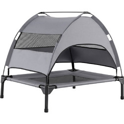 Costway Υπερυψωμένο Κρεβάτι Σκύλου Γκρι 70x63cm PU10136GR