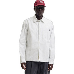 Jack & Jones Ανδρικό Πουκάμισο Βαμβακερό Ριγέ Μακρυμάνικο Κανονική Γραμμή Λευκό 12300969